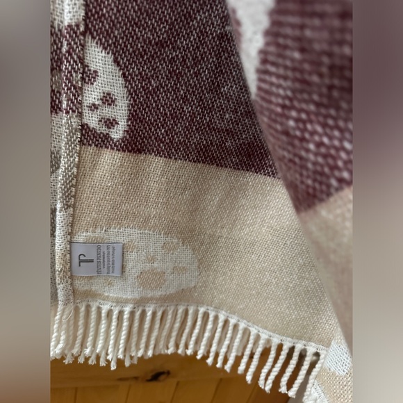 Acrylic/cotton mushroom theme throw blanket - Picture 6 of 8